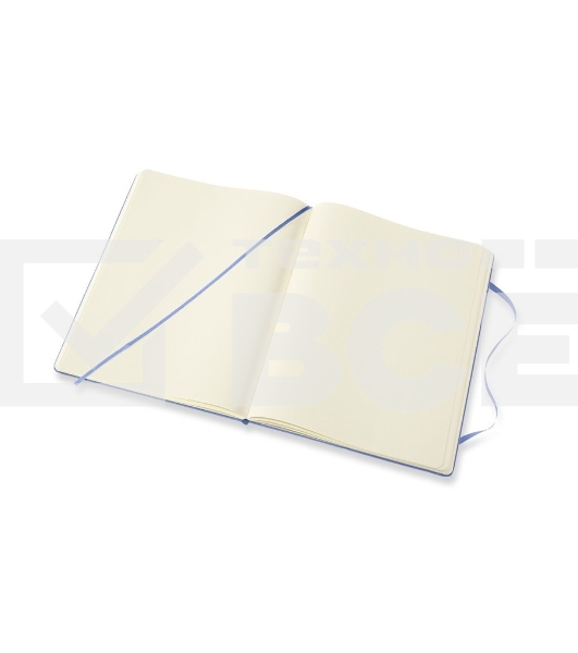 Блокнот Moleskine CLASSIC QP092B42 XLarge 190х250мм, 192 страниц, нелинованный, твердая обложка, голубая гортензия