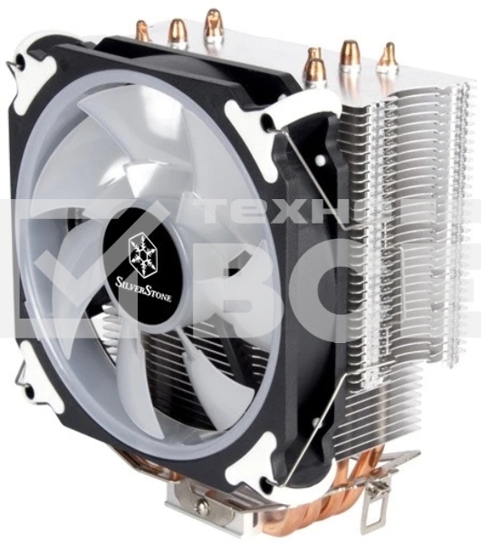 Кулер универсальный Silverstone SST-AR12-RGb Argon CPU Cooler 4 Direct Contact Heatpipe, 120мм PWM RGb Fan, RTL