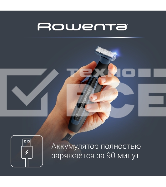 Машинка для стрижки Rowenta TN6011F0 черный/синий