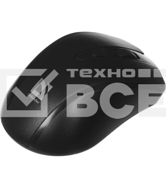 Мышь беспроводная Defender Datum MM-265 черный, 1600 dpi, радиоканал, USB, кнопки - 4