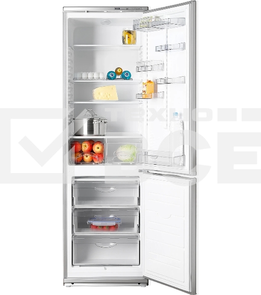 Холодильник Atlant ХМ-6024-080 серебристый двухкамерный 246/101л морозилка снизу