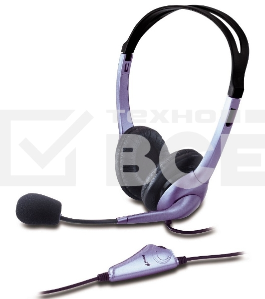 Гарнитура Genius HS-04S Single фиолетовый, проводная