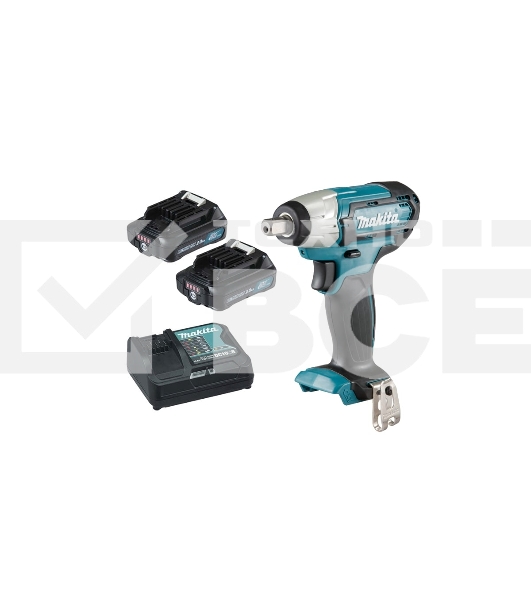 Гайковерт ак(уд)Makita TW141DWAE{ 12В,2х2Ач Li-ion,0-3200у\м,145Нм,квадрат 1\2