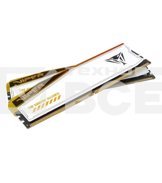 Оперативная память Patriot Viper Elite 5 TUF Gaming, DDR5, 32GB (2x16 GB), 6000 MHz, CL36, радиатор, RGB, белый