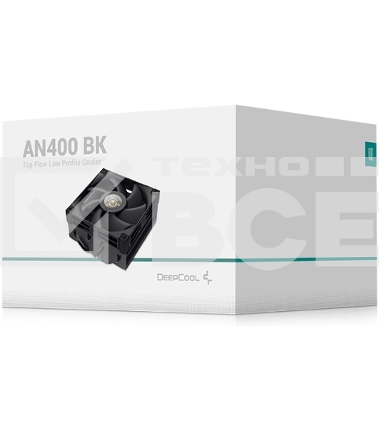 Кулер для процессора DEEPCOOL AN400 черный 92мм алюминий+медь 2900rpm 31db 4-pin 150W 52,5мм