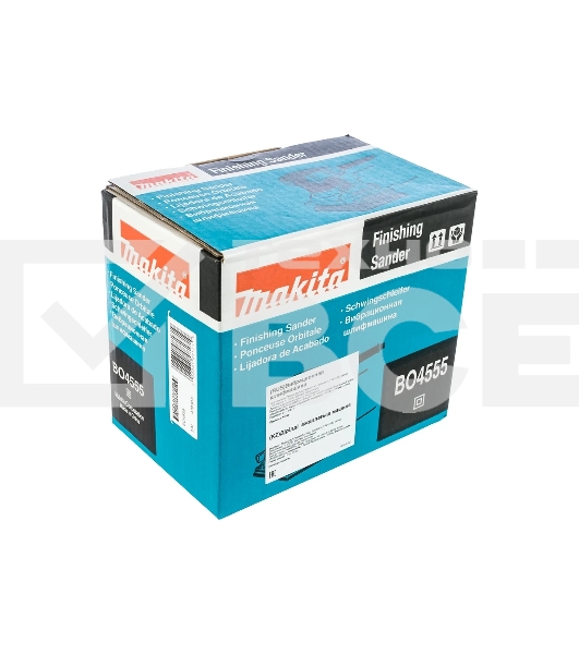 Шлифовальные машины Makita BO4555 ВШМ, 200Вт,114х102мм,14000об\м,ампл-1.5мм,1.1кг,кор,п\сборник,зажим\липучка