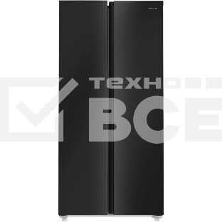 Холодильник Maunfeld MFF177NFBE черный, двухкамерный, 263/170 л, морозилка сбоку, Total No Frost, Side by Side