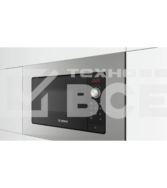 Микроволновая печь встраиваемая Bosch BFL623MS3 нержавеющая сталь, 20 л, 800 Вт, переключатели - поворотный механизм/сенсор