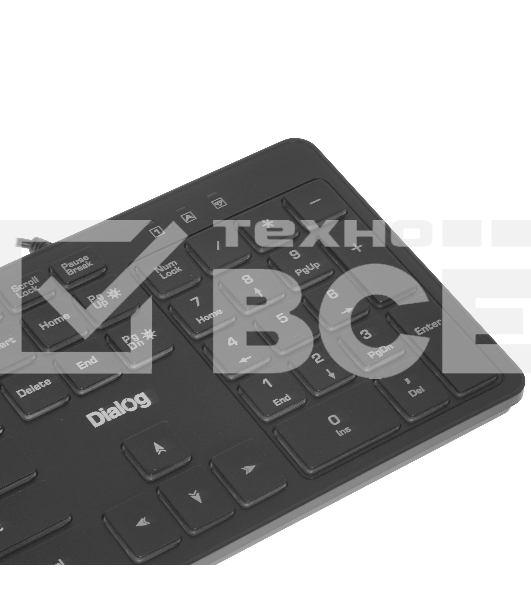 Клавиатура Dialog Katana KK-ML17U BLACK - Multimedia, с янтарной подсветкой клавиш, USB, черная