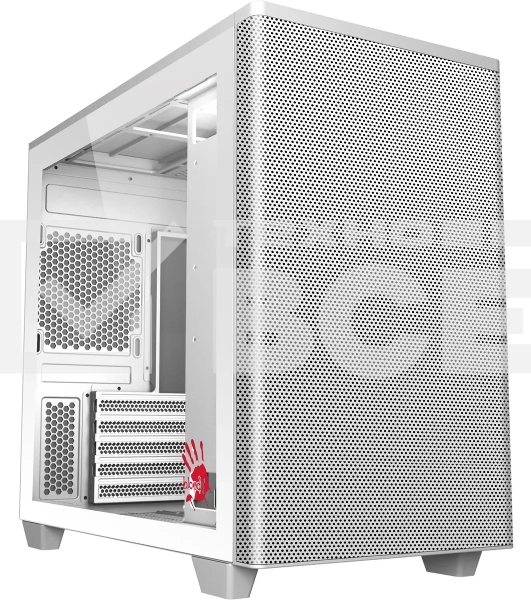 Компьютерный корпус Bloody BD-CC117F белый без БП mATX 5x120мм 1xUSB 2.0 1xUSB 3.0 audio bott PSU