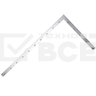 Угольник двусторонний цельнометаллический Deli DL7150 250х500мм, нержавеющая сталь