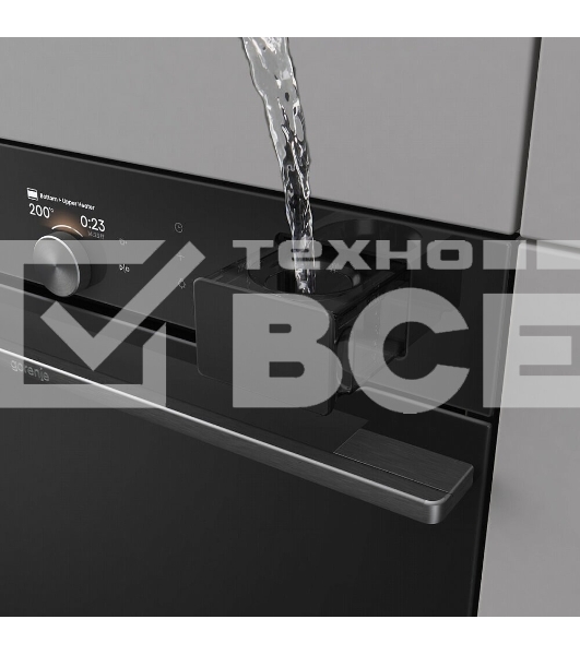 Встраиваемая электрическая духовка Gorenje BFS6148B, объем 77 л, макс. температура 230 градусов, сенсорное/поворотное управление, Wi-Fi, пар (FullSteam), сувид, AirFry, автоматические программы, телескопические направляющие на одном уровне, термощуп, динамическая система охлаждения, многоуровневое приготовление, PerfectGrill, энергоэффективность А+, черный