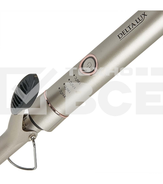 Щипцы для завивки волос DELTA LUX DE-5400 серый, 19 мм, 210 °C, 4 режима