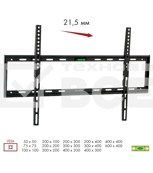 Кронштейн Arm media STEEL-1 new черный, настенный, 32