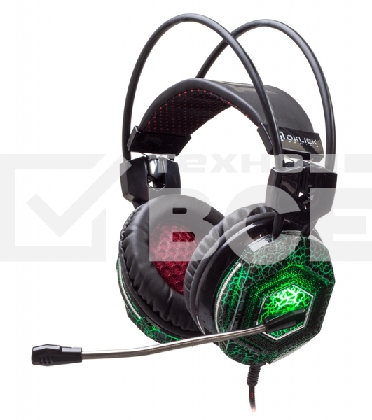 Наушники с микрофоном Oklick HS-L500G черный 2.2м мониторы оголовье
