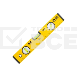 Строительный уровень Deli DL290300 300мм Алюминиевый сплав. Мягкая резина на обоих концах. Магнит для удобства эксплуатации. Измерение под углом 45°.