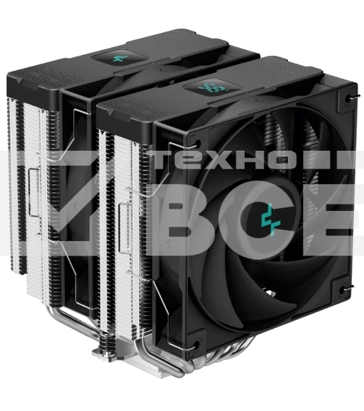 Кулер для процессора DEEPCOOL AG620 DIGITAL серебристый/черный, 120 мм, алюминий/медь, 1950 об/мин, 29.4 дБ, 4 pin, 260 Вт, 161 мм