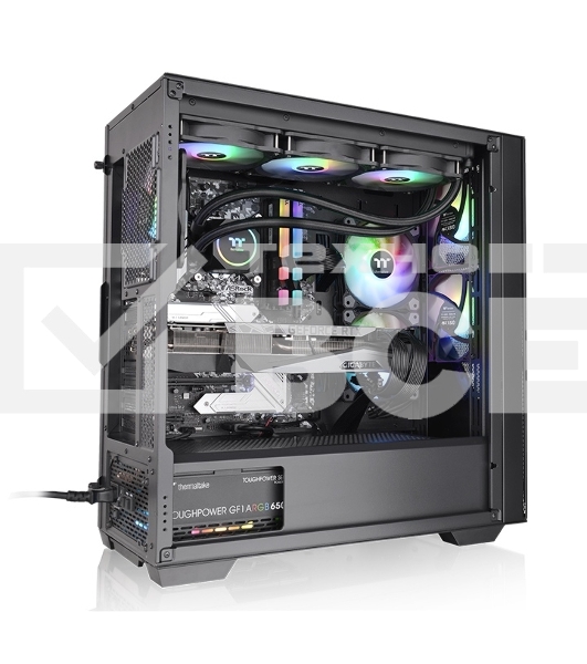 Компьютерный корпус Thermaltake Divider 370 TG ARGB/Black CA-1S4-00M1WN-00 /Win/SPCC/Tempered Glass*1/120mm ARGB PWM Fan*3