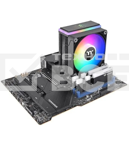 Устройство охлаждения (кулер) Thermaltake Astria 200 ARGB Soc-AM5/AM4/1151/1200/1700 черный 4-pin 26.8dB Al 210W Ret (CL-P119-AL12SW-A)