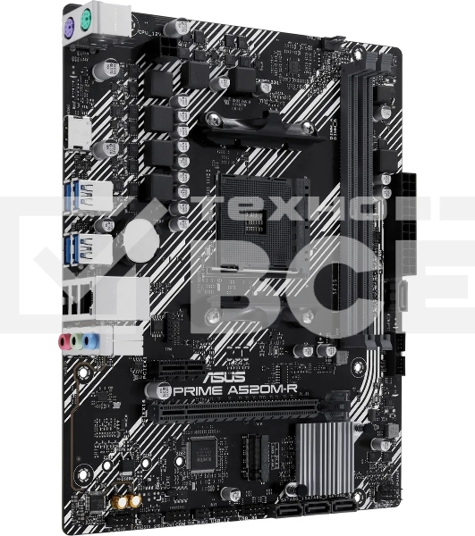 Материнская плата ASUS PRIME A520M-R, AM4, AMD A520, 2xDDR4, 4xSATA, 1xM.2, 1xPCIe 3.0 x16, 1xPCIe x1, 1xHDMI, 1x 1Gb LAN, 2xUSB-A 2.0, 4xUSB-A 3.2 Gen 1, 3x3.5 мм, 7.1, mATX