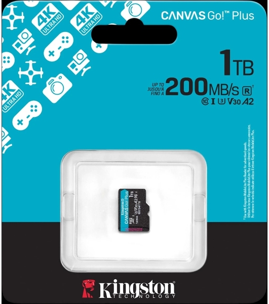 Флеш карта microSDXC 1Tb Kingston SDCG4/1TbSP Canvas Go! Plus w/o adapter