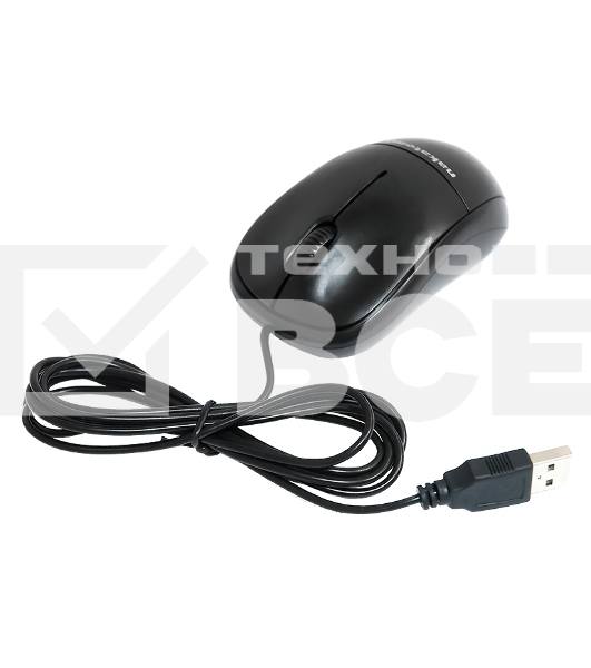 Мышь проводная Nakatomi MON-05U черный, 1000 dpi, USB, кнопки - 3