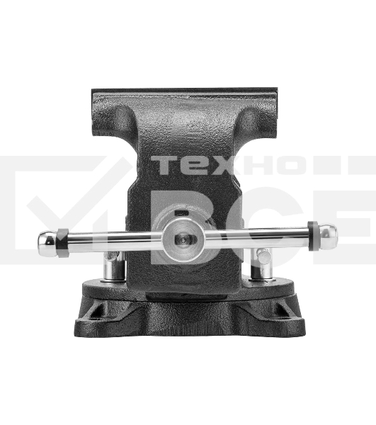 Тиски слесарные Denzel BVH-125, 125 мм, поворотные, стальная направляющая, с наковальней