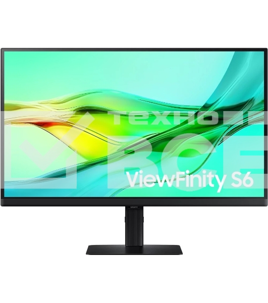 Монитор 27' Samsung ViewFinity S6 S60UD LS27D604UAIXCI IPS 2560x1440, 100 Гц, 5 мс, 16:9, 350 кд/м², 1xHDMI, 1xDP, 1xUSB-C, 3xUSB, 1x3.5 мм, черный