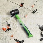 Киянка резиновая Сибртех 450 г, черная резина, фибергласовая рукоятка, фото4