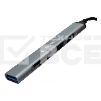 Кард-ридер Type-C/USB-A (3.1) Gembird 5в1: 2xUSB 2.0, USB3.1, SD/TF, кабель 10 см, алюминий, фото4