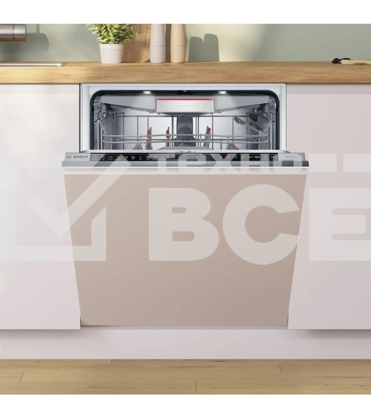 Встраиваемая посудомоечная машина Bosch SMD8TCX04E, нержавеющая сталь, 59.8 см, 14 компл., 42 дБ, класс A