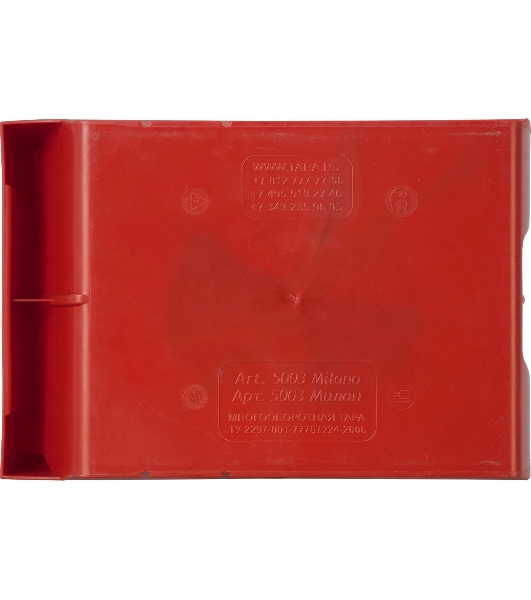 Ящик сплошной ТАРА.РУ Milano 5003 красный 350х230х150мм PP 10038