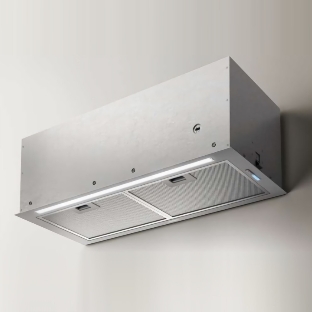 Встраиваемая вытяжка 52 см, 800 м3/ч, отвод/рециркуляция, серый цвет