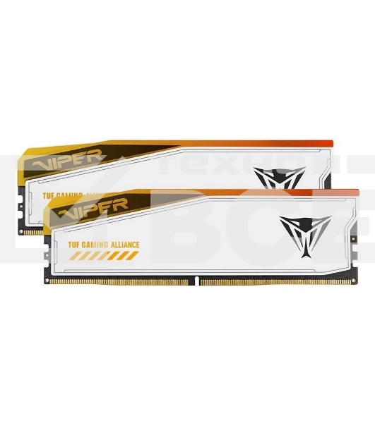 Оперативная память Patriot Viper Elite 5 TUF Gaming, DDR5, 32GB (2x16 GB), 6000 MHz, CL36, радиатор, RGB, белый