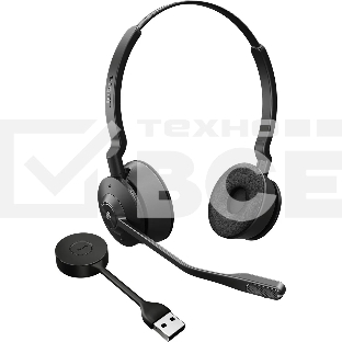 Наушники с микрофоном Jabra 55 черный накладные Radio оголовье (9559-450-111)