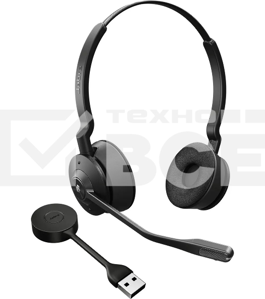Наушники с микрофоном Jabra 55 черный накладные Radio оголовье (9559-450-111)