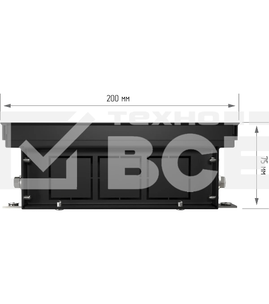 Конвектор внутрипольный Royal Thermo ATRIUM-75/200/1000-DG-U-NA