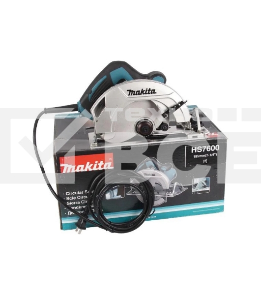 Пила Makita HS7600диск,{1200Вт,5200об\м,диск-ф185х30мм,рез-64мм,3.9кг, стальное основание, кор}