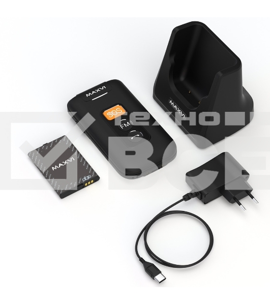 Мобильный телефон Maxvi E5 up черный