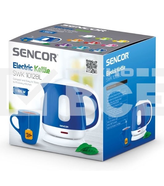 Чайник электрический Sencor SWK 1012BL 1 л, 1100 Вт, синий