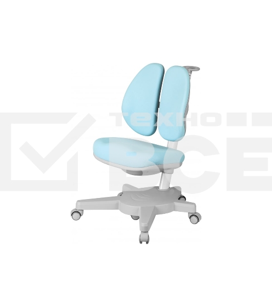 Кресло детское Cactus CS-CHR-3604BL голубой крестов. пластик серый