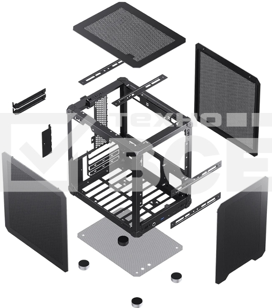 Компьютерный корпус JONSBO C6 Black MATX без БП, mini-ITX, micro-ATX, черный