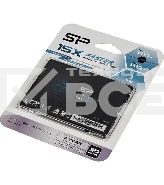 Накопитель SSD Silicon Power Ace A55, 1Tb, SATA III, 2.5