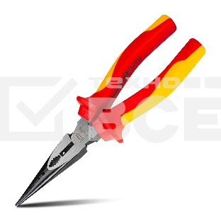 Диэлектрические удлиненные плоскогубцы Deli DL512108 200мм, сталь Cr-V, сертификат VDE для работ под напряжением до 1000 В