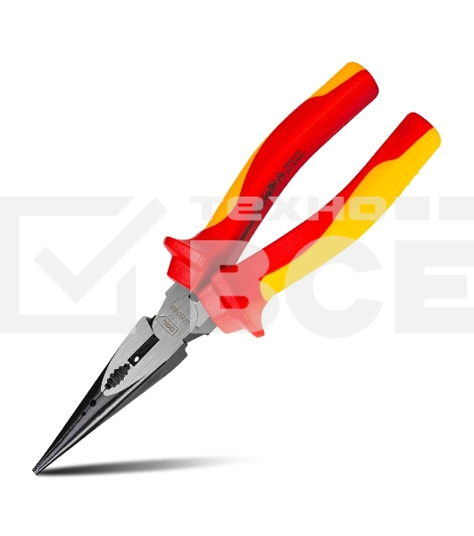 Диэлектрические удлиненные плоскогубцы Deli DL512108 200мм, сталь Cr-V, сертификат VDE для работ под напряжением до 1000 В