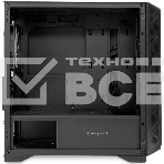 Компьютерный корпус без блока питания HSPD M321, Mesh Mini-tower, черный, slide TG, 0.45 SPCC, 2x140мм ARGb+1x120мм ARGb mATX, mITX 160/340/184мм 2x2.5