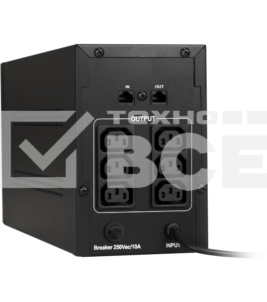 Источник бесперебойного питания ExeGate SpecialPro Smart LLB-1000.LCD.AVR.C13.RJ 1000VA/650W, LCD, AVR, 6*IEC-C13, RJ45/11, черный
