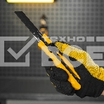 Нож Denzel 18 мм, сменное лезвие, SK4, метал. направляющая, винтовой фиксатор, фото2