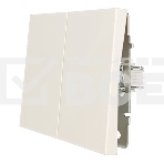 Выключатель 2-кл. СП ZIMA IP20 10А безвинт. зажим слон. кость LEZARD 704-9088-101QC, фото2