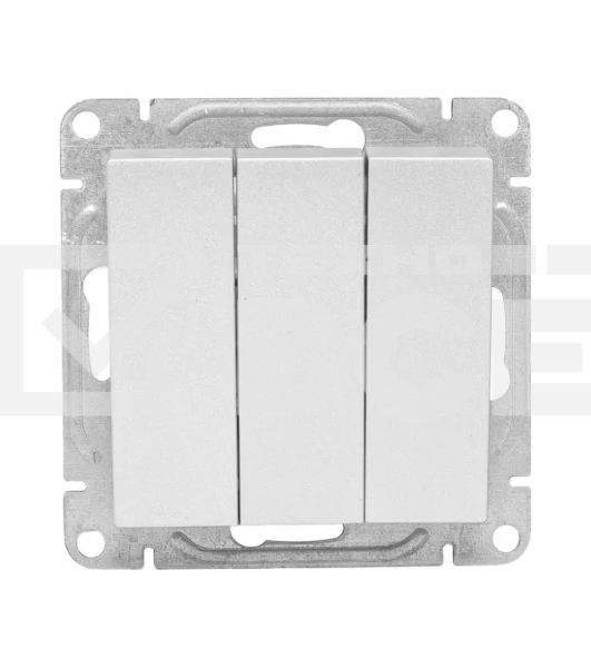 Механизм выключателя EKF UP1-SWA-31 Эпика трехклавишный, алюминий